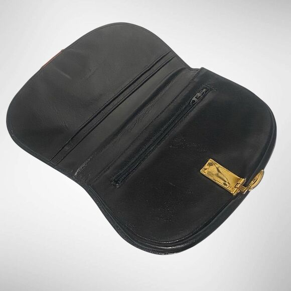 Vintage Women's Bifold Wallet Purse Black Brown Soft Genuine Leather Retro Style - Picture 4 of 12